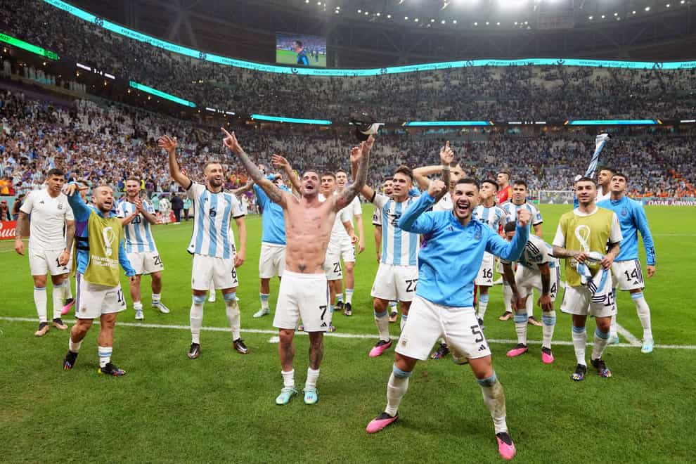 Argentina’s players celebrate