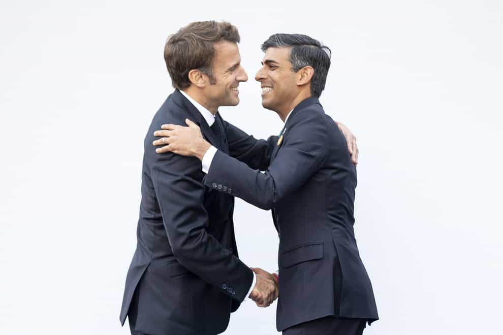 Prime Minister Rishi Sunak and President of France, Emmanuel Macron (Steve Reigate/Daily Express)