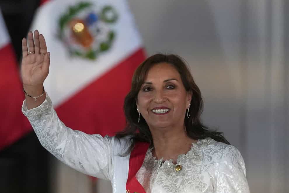 Peru’s President Dina Boluarte (AP)
