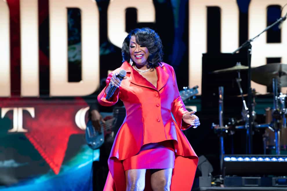 Patti LaBelle performs a free concert hosted to commemorate World Aids Day (Joy Asico/AP for Aids Healthcare Foundation)