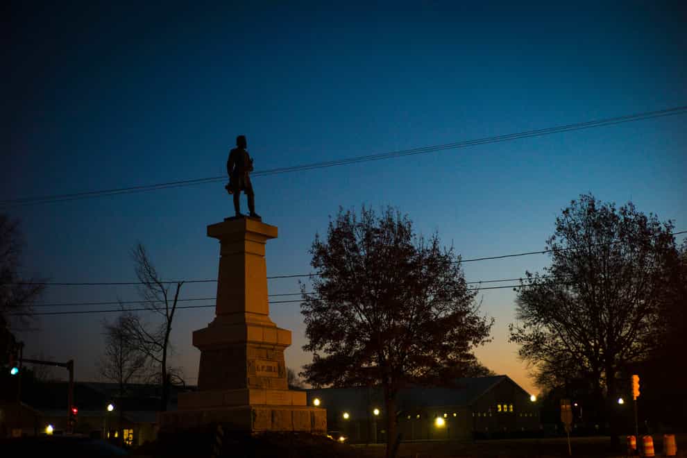 The statue of Confederate General AP Hill is to be removed from its current location in Richmond, Virginia (John C Clark/AP)
