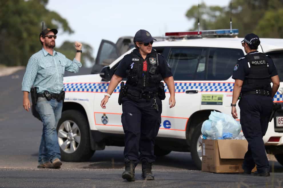 Six people, including two young police officers, were shot and killed at a property in rural Australia after officers who arrived to investigate reports of a missing person were ambushed, authorities said on Tuesday (Jason O’Brien/AAP Image/AP)
