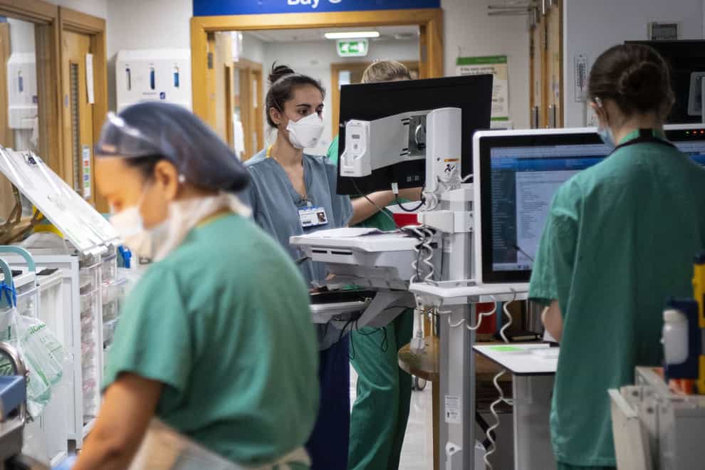 File photo dated 07/01/21 of staff nurses on a hospital ward. NHS Confederation chief executive said patients can expect a bank holiday service on strike days. PA.