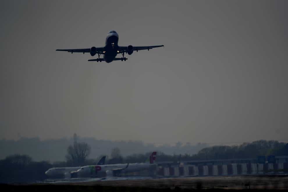 A plane takes off from Heathrow airport in West London (Steve Parsons/PA)