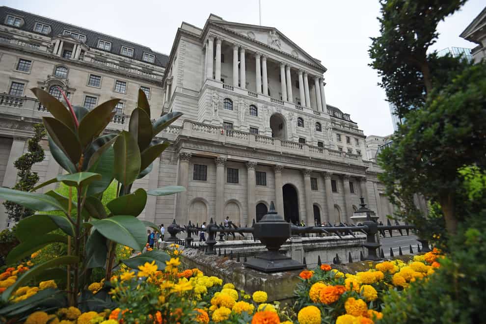 The Bank of England has increased interest rates for nine meetings in a row (Leon Neal/PA)