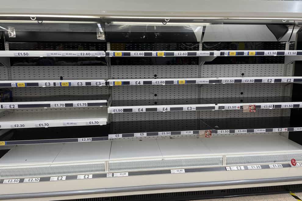 The public expects empty shelves to be a feature of 2023. (Peter Byrne/PA)