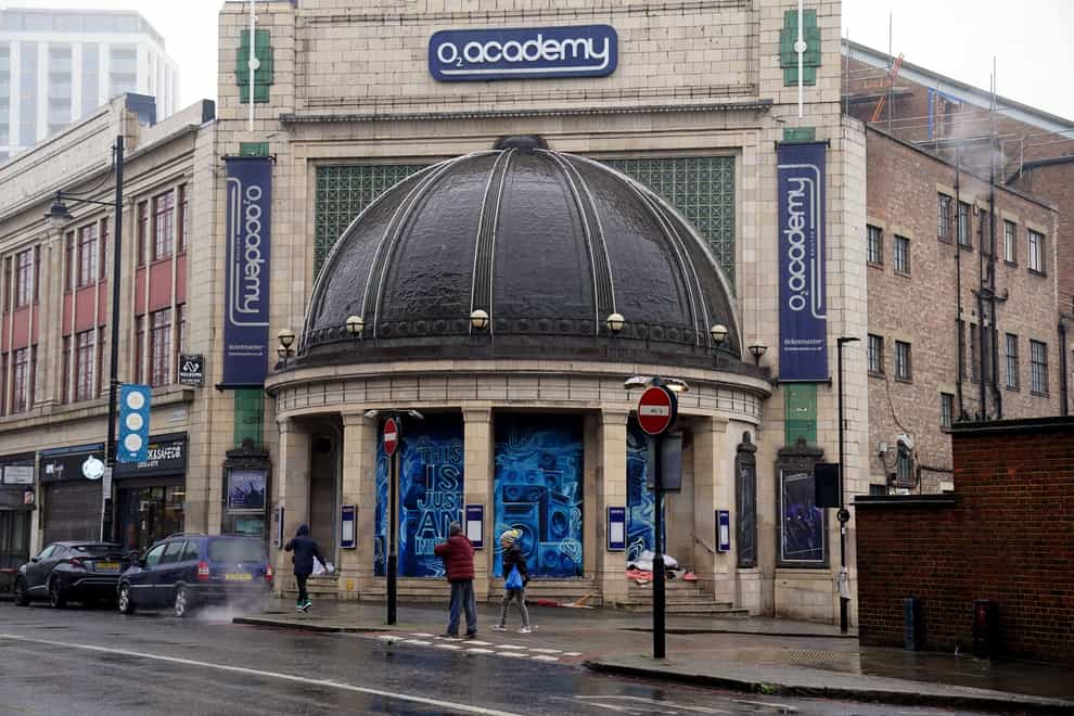 Detectives are investigating the circumstances which led to four people sustaining critical injuries at Brixton O2 Academy on Thursday night (John Walton/PA)