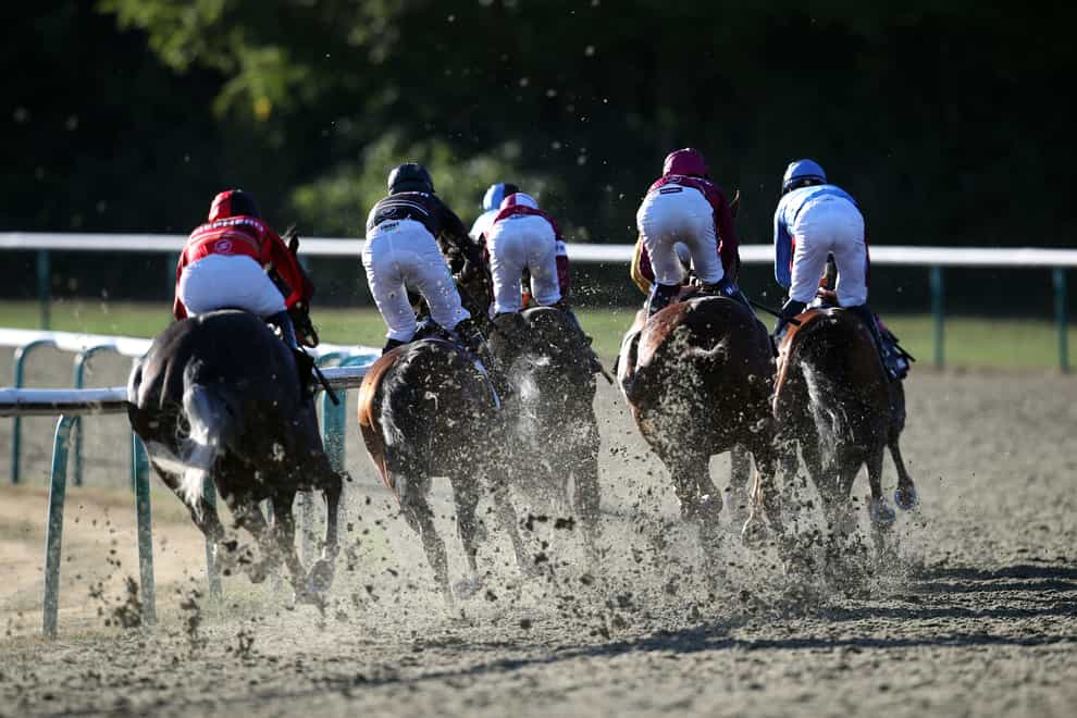 Runners and riders leave the stalls in the William Hill Bet Boost Racing League R11 handicap during the Racing League 2022 Race Week 2 meeting at Lingfield Park Racecourse, Surrey. Picture date: Thursday August 11, 2022.