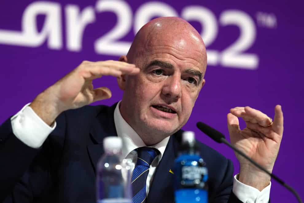 FIFA president Gianni Infantino was speaking at a press conference in Qatar on Friday (Nick Potts/PA)
