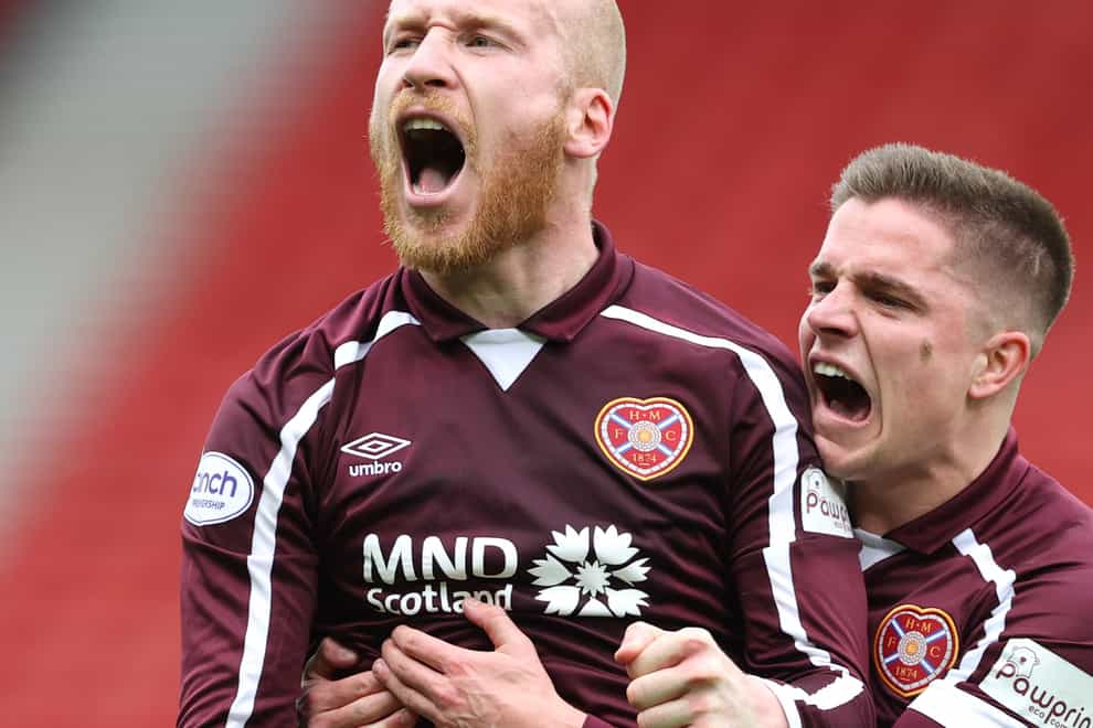 Liam Boyce (left) has agreed a contract extension with Hearts (Steve Welsh/PA)