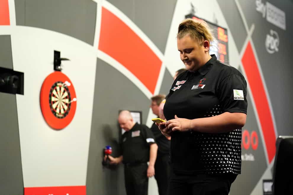 Beau Greaves was disappointed as her historic appearance ended in defeat (Zac Goodwin/PA)