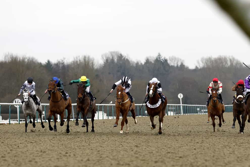 Dingle ridden by Sean Levey (right) goes on to win The Read Katie Walsh On Betway Insider Handicap during day two of The Winter Million Festival at Lingfield Park Racecourse, Surrey. Picture date: Saturday January 22, 2022.