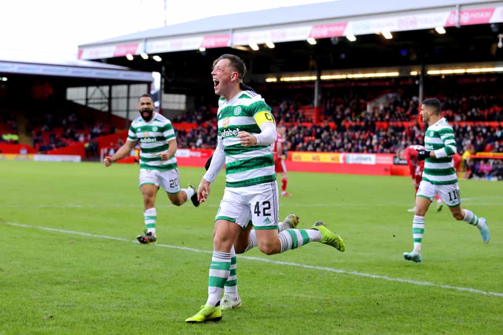 Celtic’s Callum McGregor scored the winner (Steve Welsh/PA)
