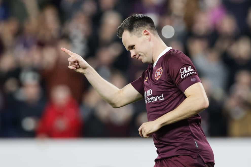 Lawrence Shankland scored twice for Hearts (Steve Welsh/PA)