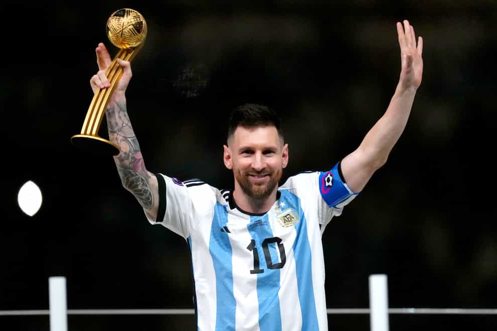 Lionel Messi won the Golden Ball as the 2022 World Cup’s best player (Nick Potts/PA)