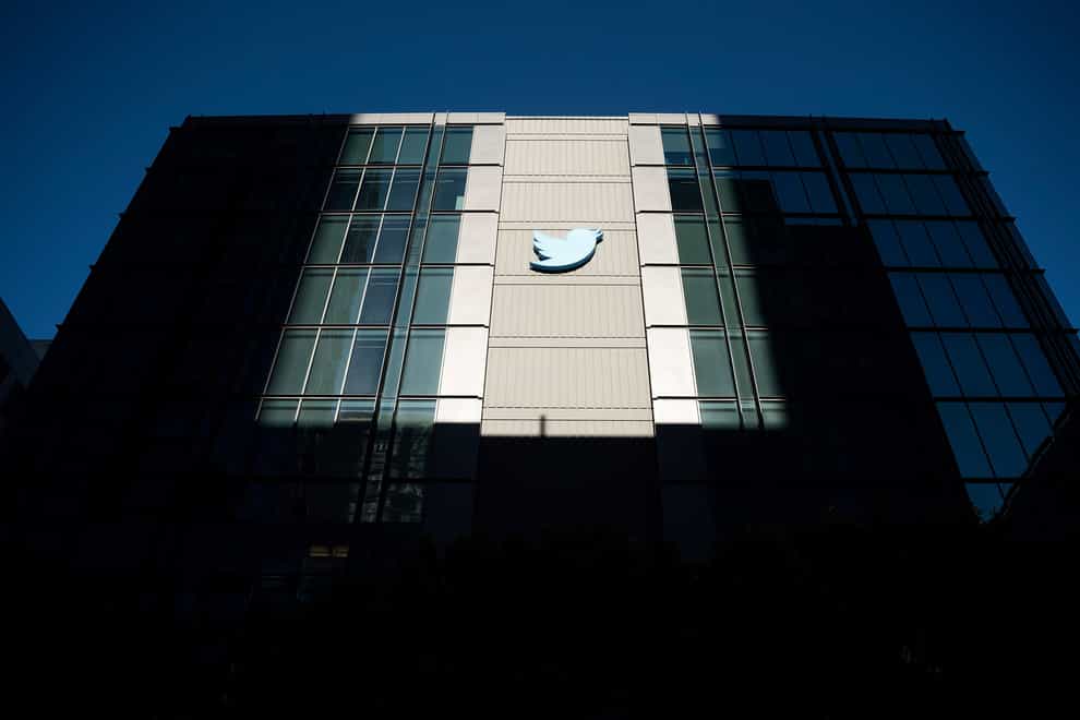 Rival social media platforms have been banned on Twitter (AP Photo/Noah Berger, File)