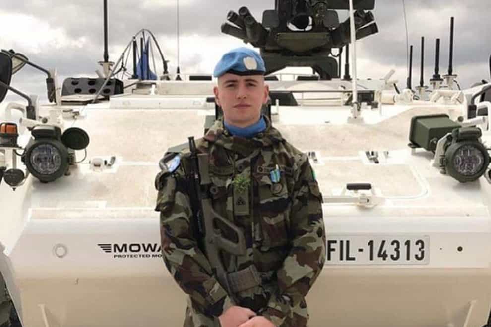 The body of Irish UN peacekeeping soldier Sean Rooney has arrived in Dublin after being repatriated from Lebanon (Defence Forces/PA)