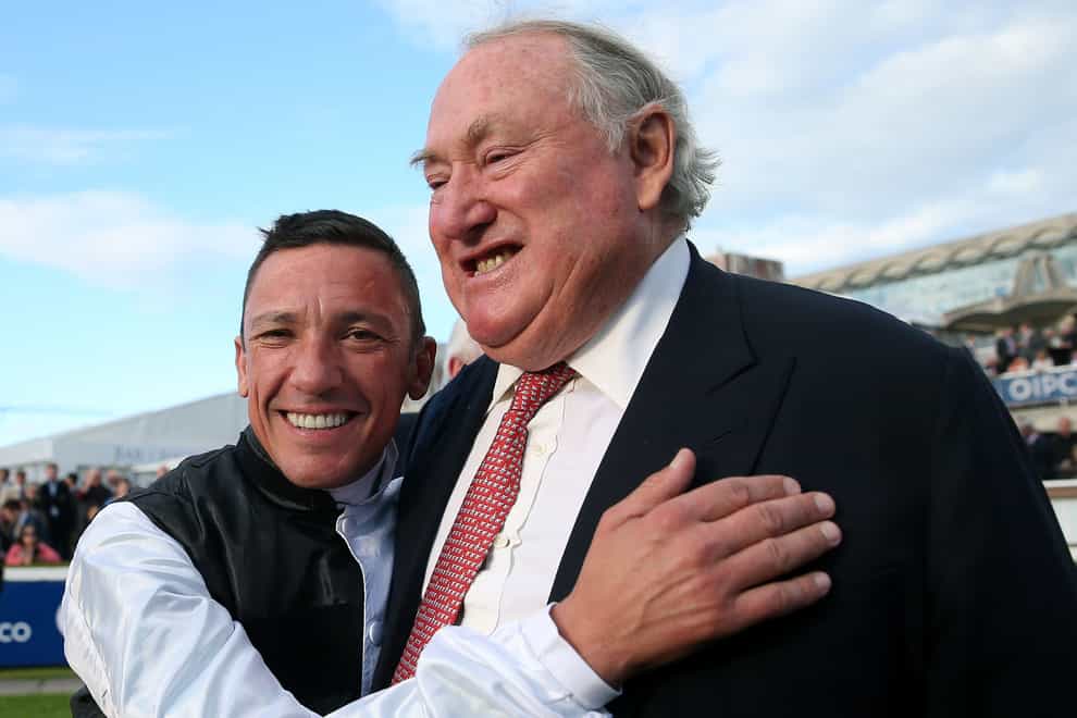 Jockey Frankie Dettori (left) here celebrating with Golden Horn’s owner Anthony Oppenheimer (right), who described the Italian as “a brilliant jockey and a good friend” (Brian Lawless/PA)