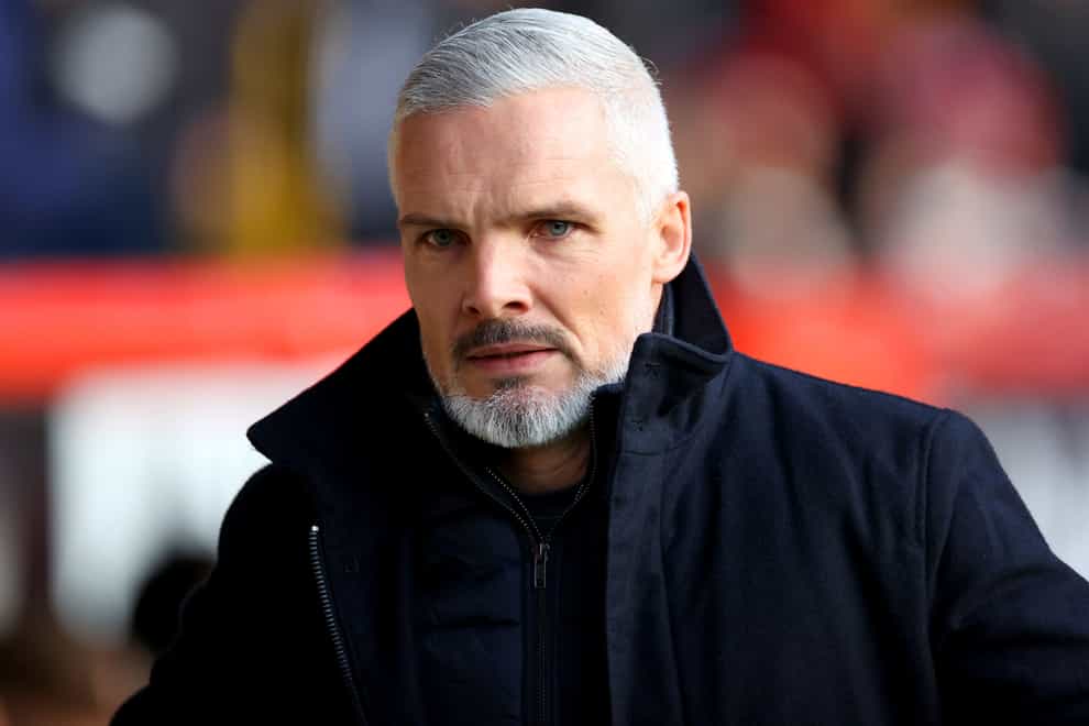 Aberdeen manager Jim Goodwin accepts criticism for Celtic display (Steve Welsh/PA)