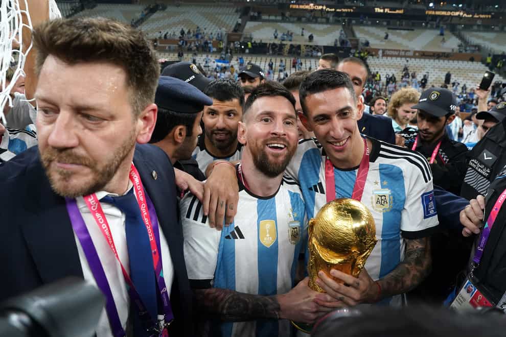 Argentina celebrated their World Cup win (Martin Rickett/PA)
