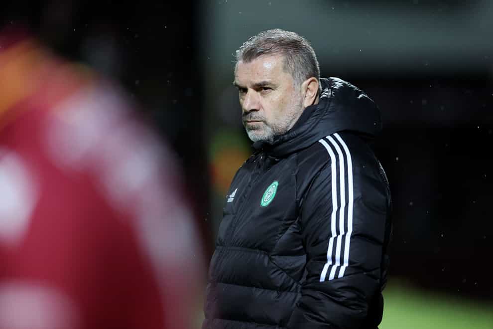Celtic manager Ange Postecoglou commented on a ‘curious’ phenomenon (Steve Welsh/PA)