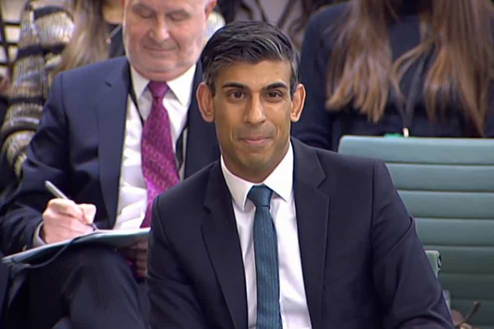 Screen grab taken from Parliament TV of Prime Minister Rishi Sunak appearing for the first time in front of the Commons Liaison Committee of select committee chairs, in the House of Commons (House of Commons/PA)