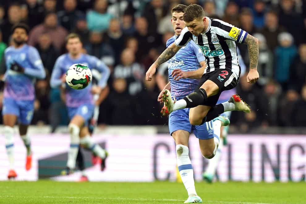Kieran Trippier was back in action for Newcastle on Tuesday (Owen Humphreys/PA)