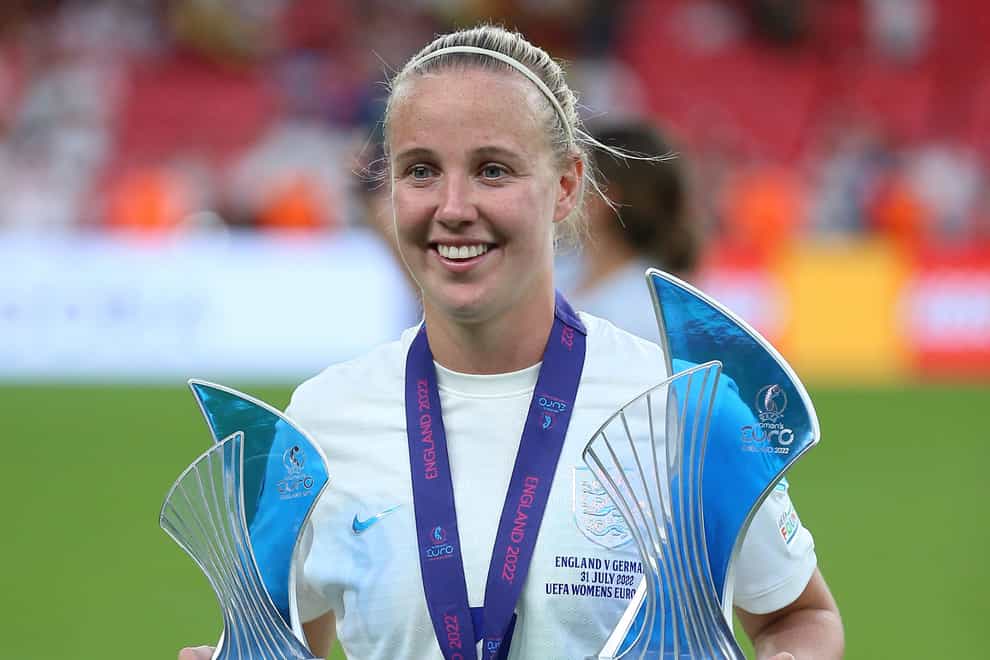 Beth Mead finished as top scorer at Euro 2022 and was also named player of the tournament (Nigel French/PA)