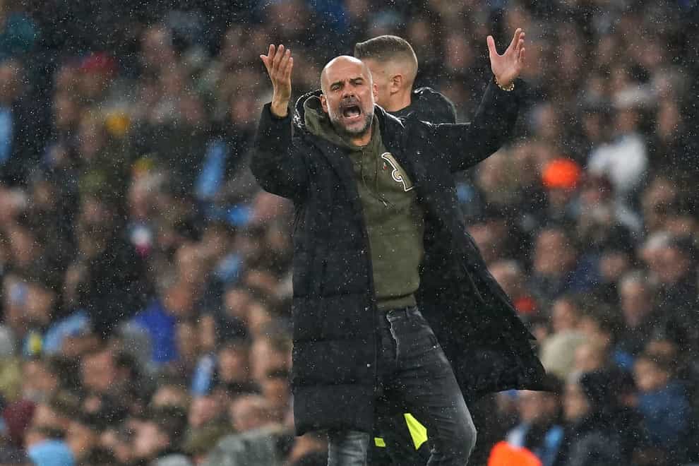 Pep Guardiola admits emotions can get the better of him on the touchline (Nick Potts/PA)