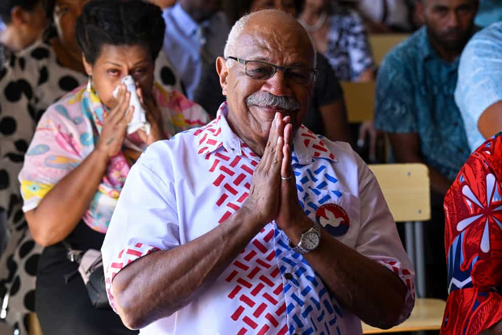 Sitiveni Rabuka said his People’s Alliance Party and two others have enough votes to form a coalition (Mick Tsikas/AAP/AP)