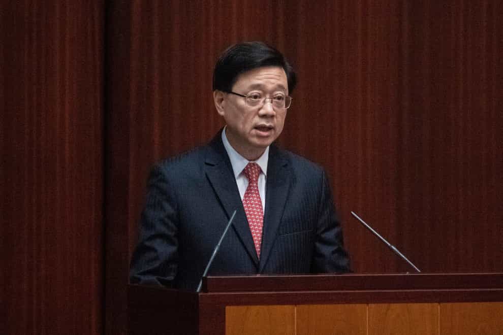Hong Kong chief executive John Lee is on his first visit to Beijing (Vernon Yuen/AP)