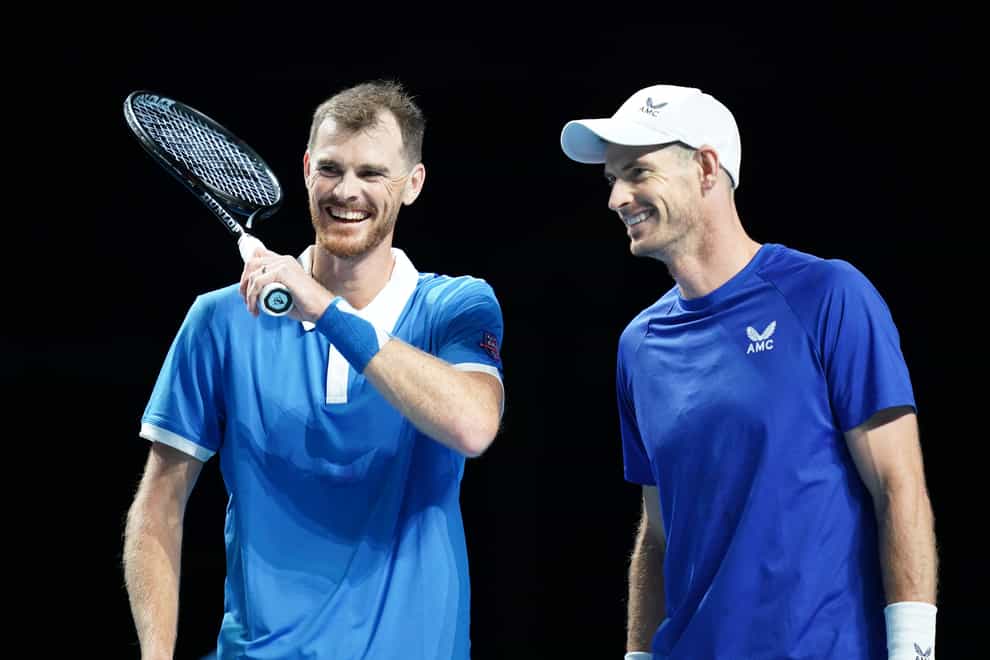 Scotland’s Jamie Murray, left, and Andy Murray won the final doubles match (Jane Barlow/PA)