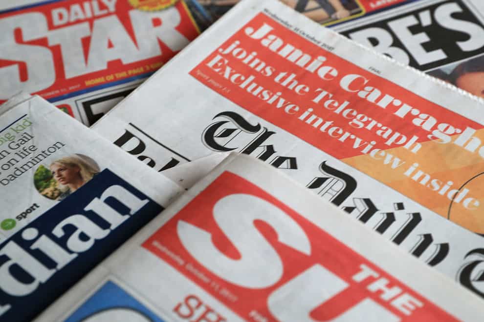 What the papers say – December 24 (Peter Byrne/PA)