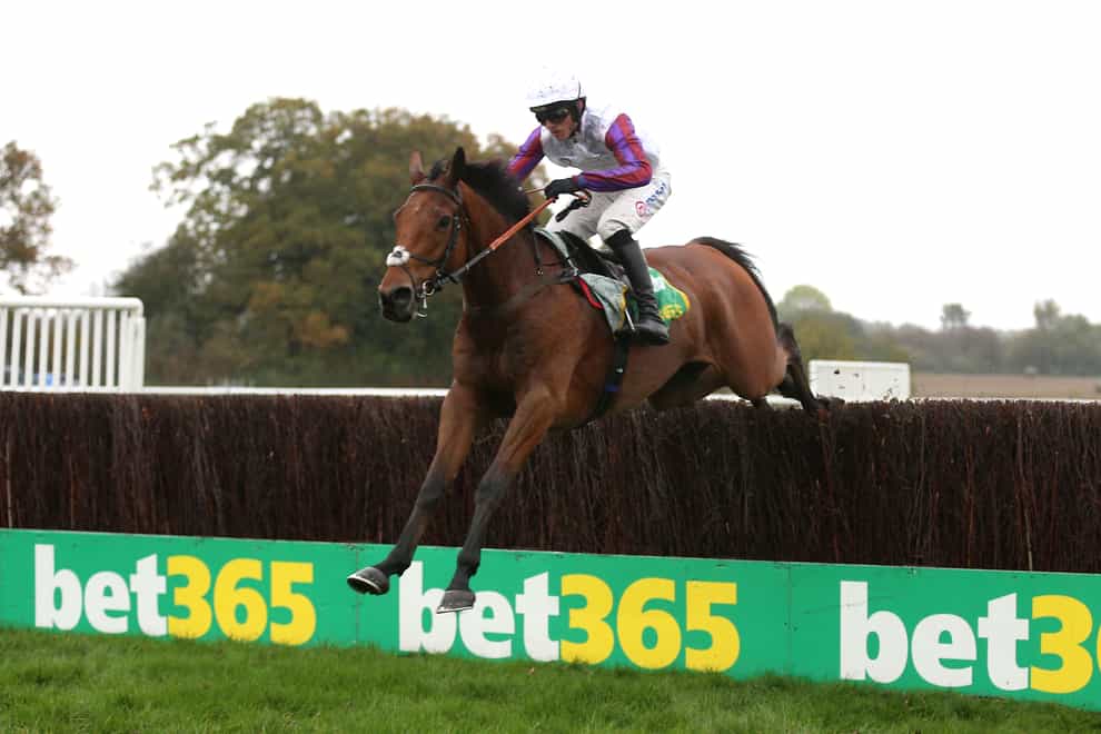 Bravemansgame, here ridden by jockey Harry Cobden on their way to winning the Bet365 Charlie Hall Chase at Wetherby, bids to give Paul Nicholls his 13th win in the Ladbrokes King George at Kempton (Nigel French/PA)
