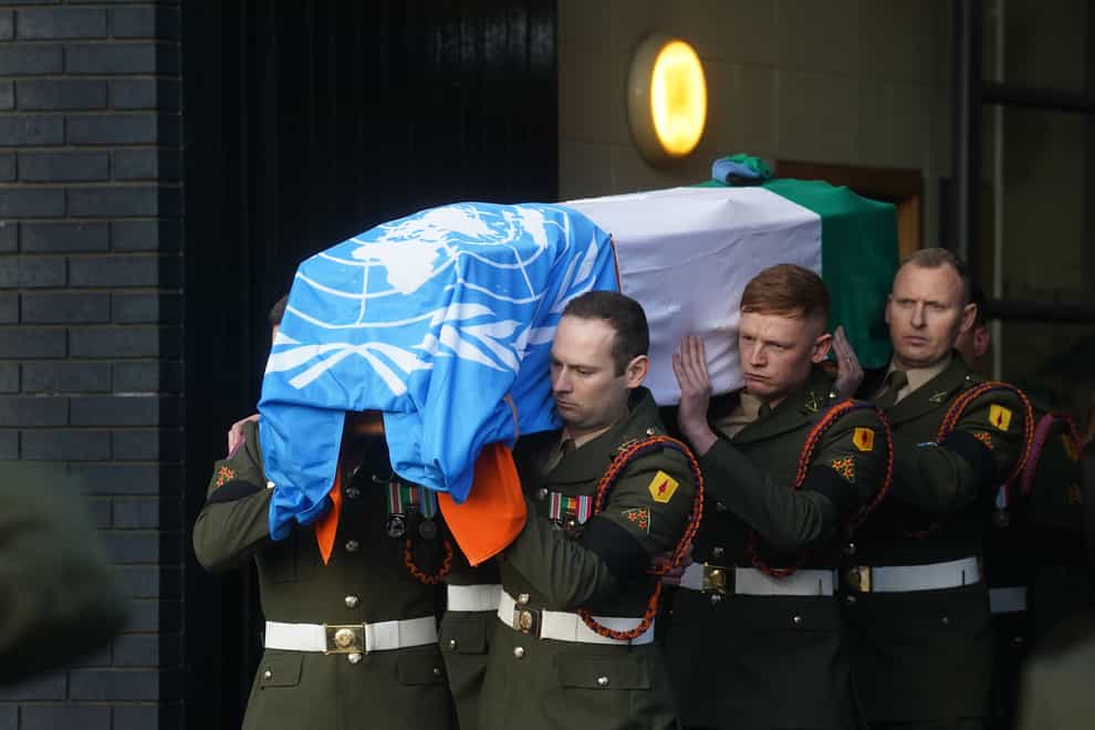 At least one person has been arrested in Lebanon following the death of an Irish peacekeeping soldier during an attack on his convoy (Brian Lawless/PA)