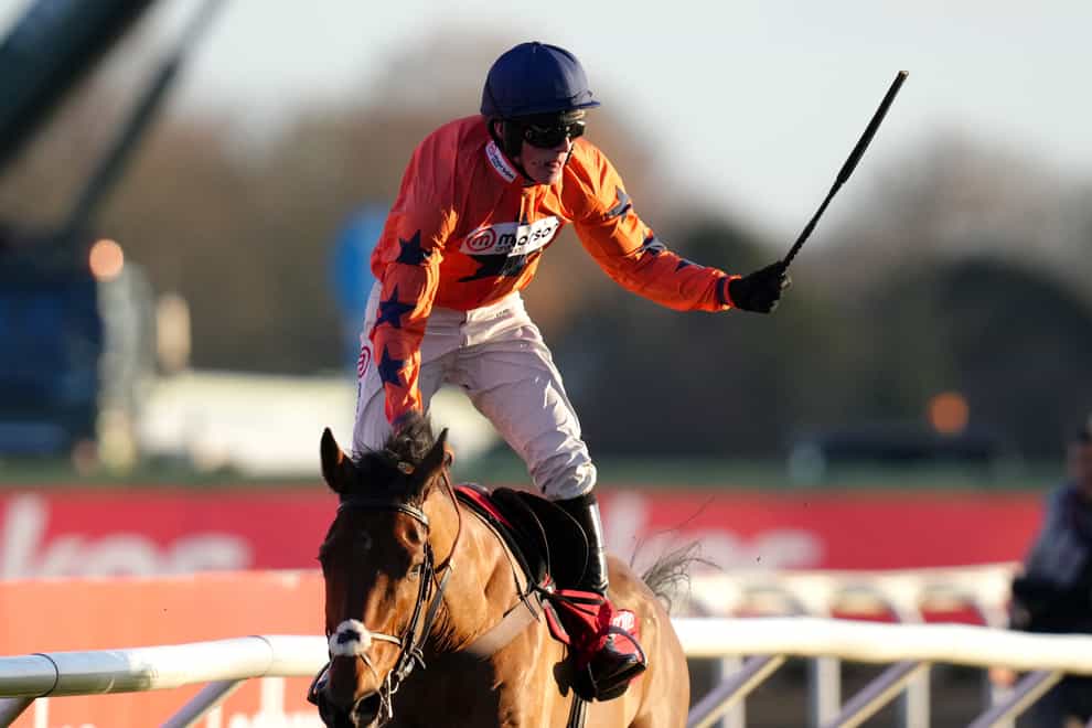Bravemansgame ridden by Harry Cobden wins The Ladbrokes King George VI Chase during day one of the Ladbrokes Christmas Festival at Kempton Racecourse, Sunbury-on-Thames. Picture date: Monday December 26, 2022.