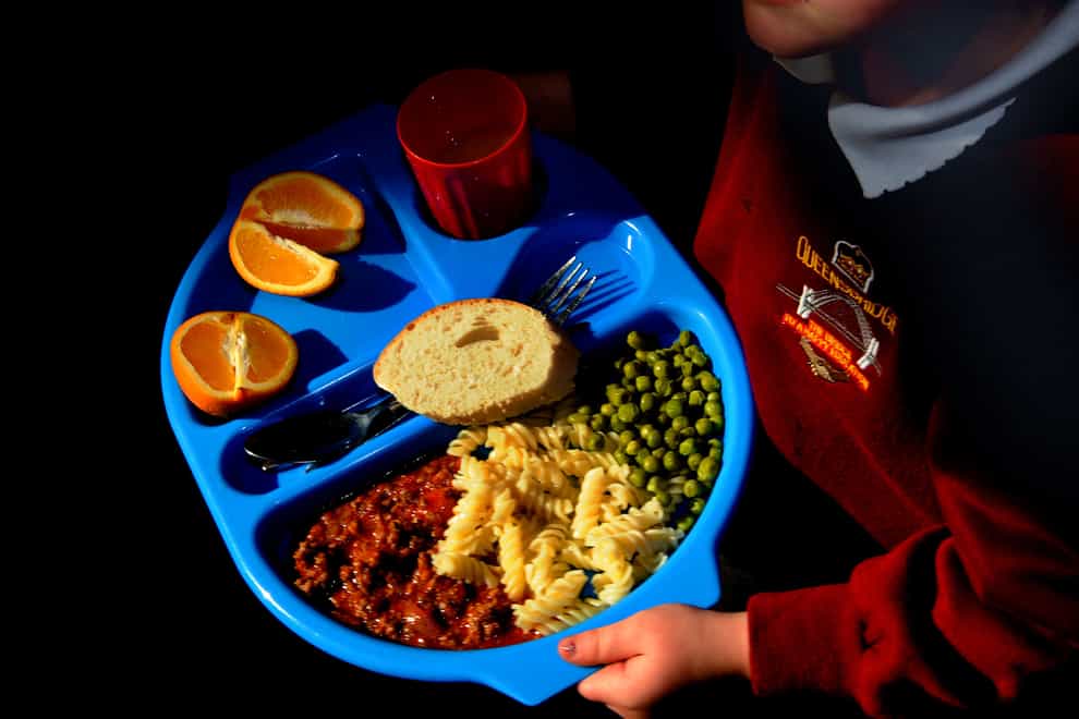 Currently households in England receiving Universal Credit must earn below £7,400 a year before benefits and after tax to qualify for free school meals (PA)