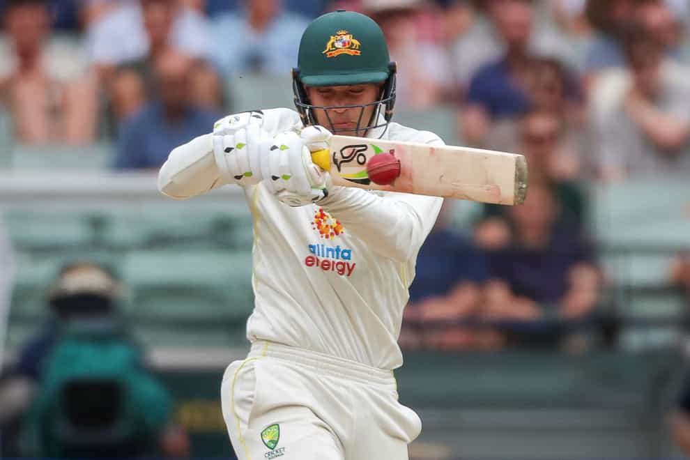 Australia’s Alex Carey on his way to a maiden Test century against South Africa at the Melbourne Cricket Ground (Asanka Brendon Ratnayake/AP)
