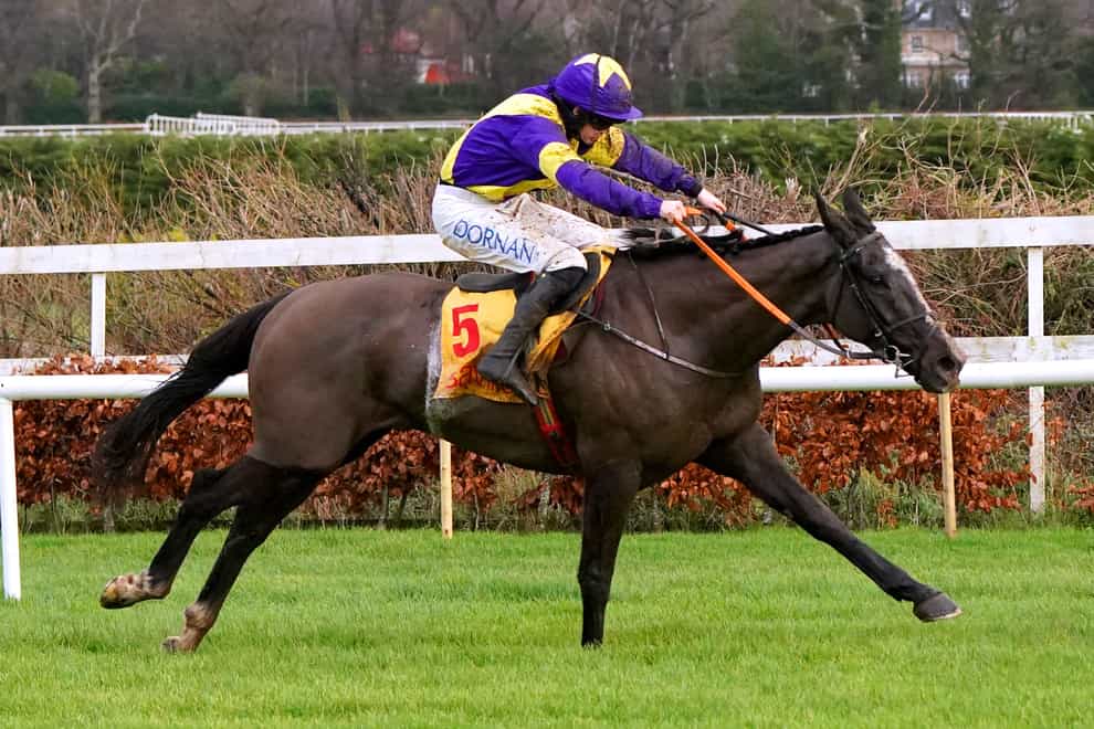 Deep Cave and Rachael Blackmore in action at Leopardstown (Niall Carson/PA)
