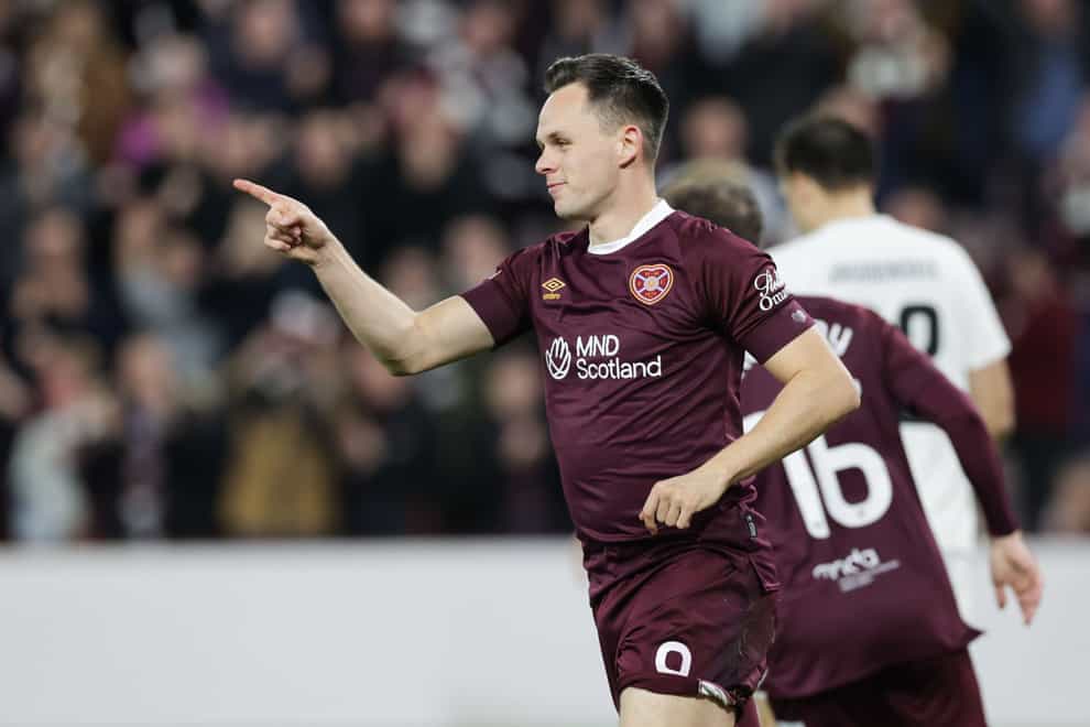 Lawrence Shankland captained Hearts to victory (Steve Welsh/PA)