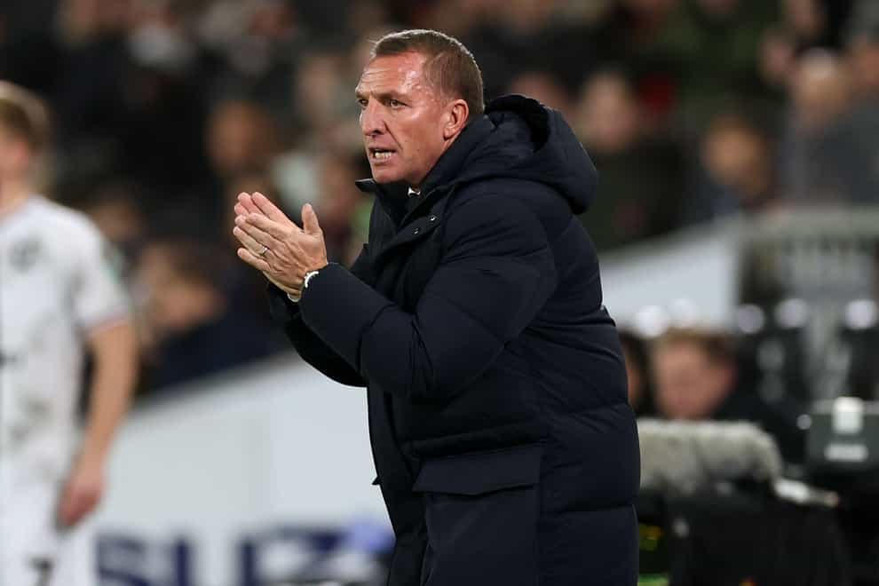 Brendan Rodgers’ Leicester are looking to bounce back from defeat on Boxing Day (Steven Paston/PA)