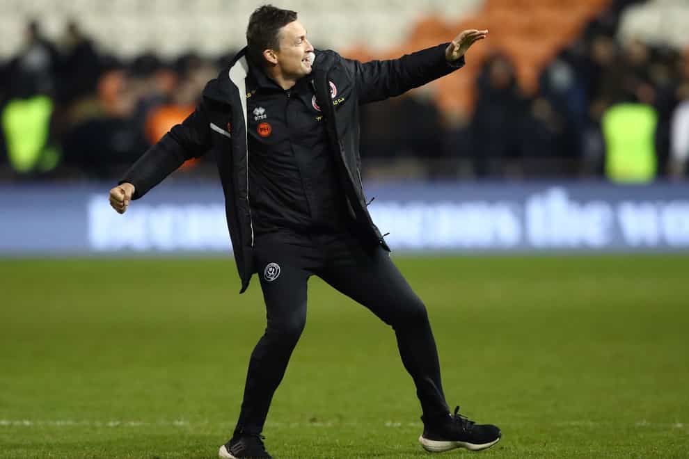 Paul Heckingbottom felt the result was ‘first class’ for Sheffield United in beating Blackpool (Tim Markland/PA)