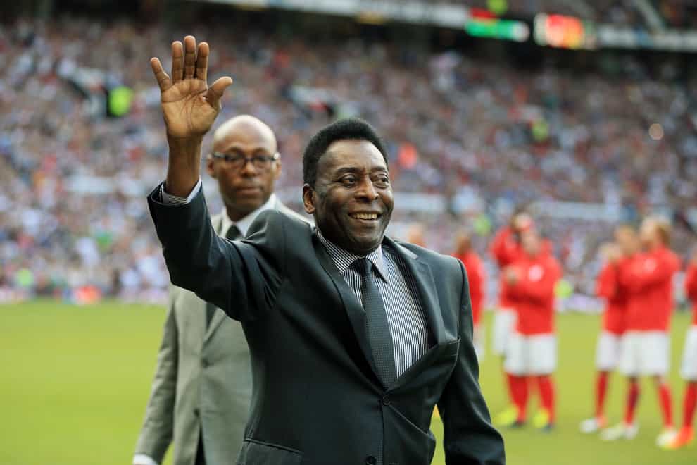 Tributes have poured in from across the globe to Brazil great Pele following his death at the age of 82 (Nigel French/PA)