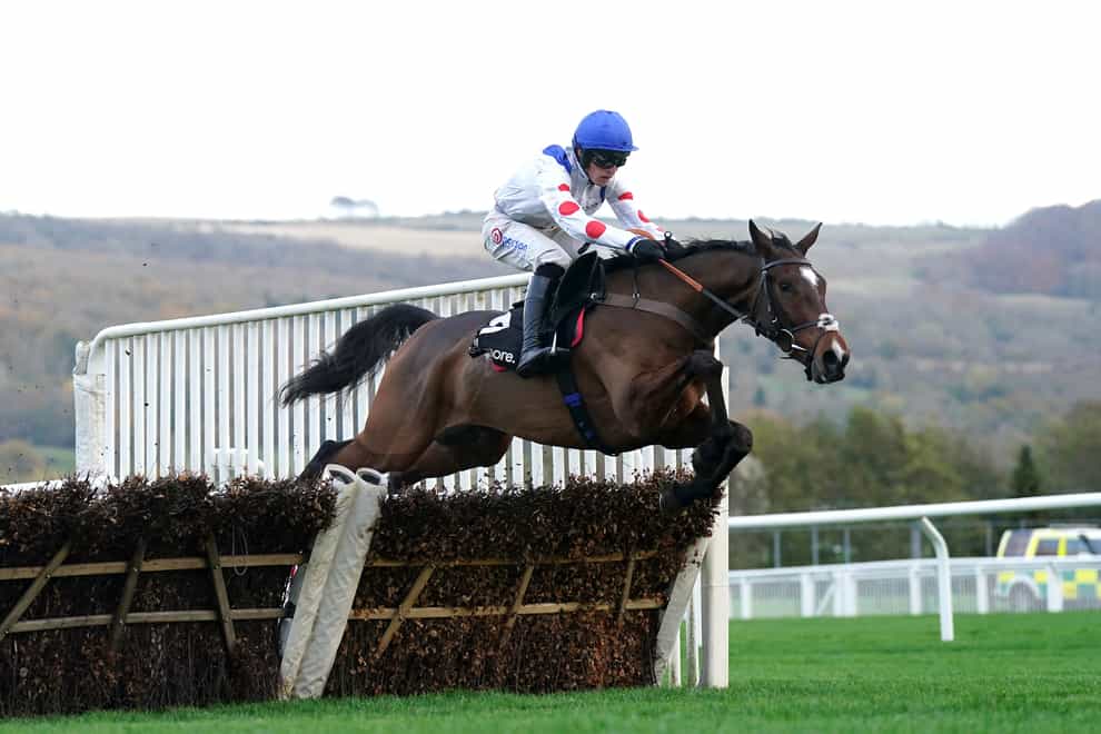 Hermes Allen, here ridden by jockey Harry Cobden on their way to winning the Ballymore Novices’ Hurdle at Cheltenham in November, bids to give Paul Nicholls his fifth win in the Coral Challow Hurdle (Tim Goode/PA)