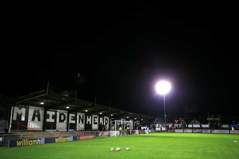 It finished goalless between Maidenhead and Wealdstone at York Road (Nigel French/PA)