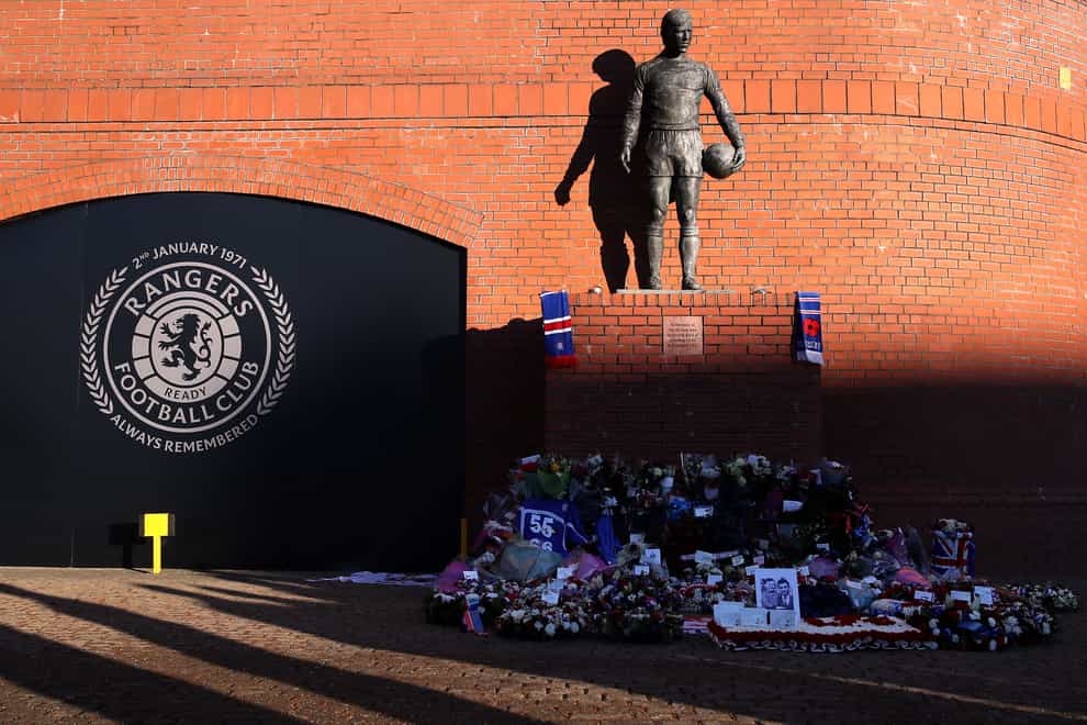 A service will be held in front of the statue of John Greig (Andrew Milligan/PA)