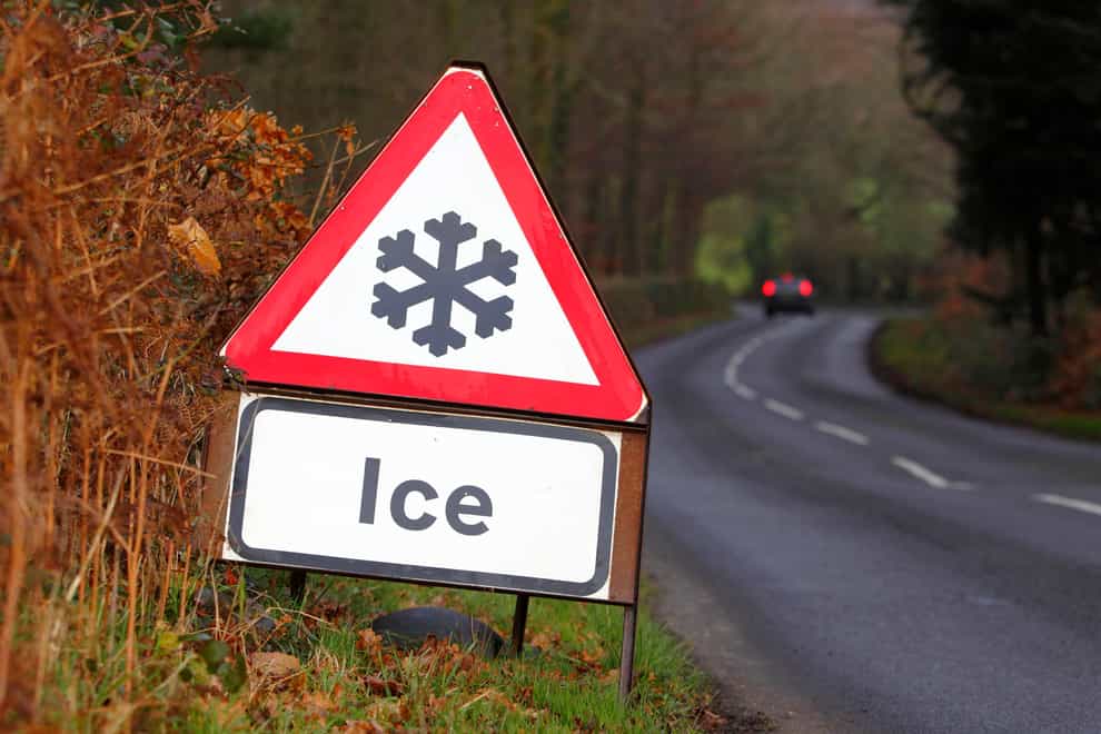 An ice warning has been issued (Chris Ison/PA)
