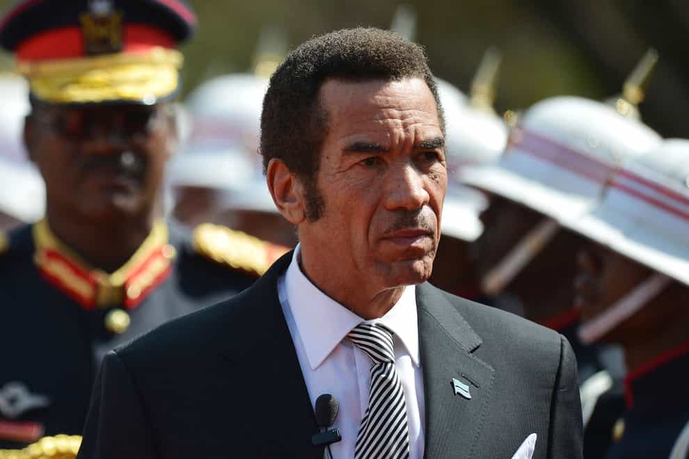 An arrest warrant has been issued former President Ian Khama on a charge of illegal possession of firearms (AP/PA)