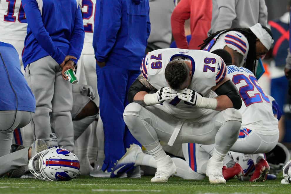 Buffalo Bills’ Damar Hamlin in critical condition after collapsing on field (Jeff Dean/AP)
