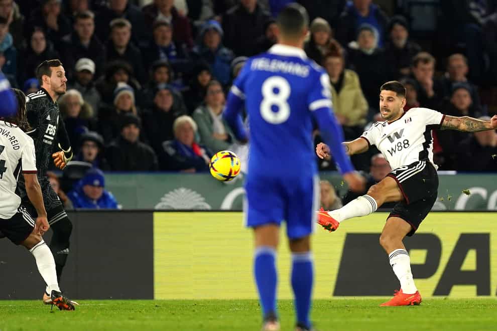 Fulham’s Aleksandar Mitrovic scored the winner against Leicester (Mike Egerton/PA)